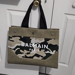 Sale: Balmain Large B-Soft Logo Tote and Dust Bag